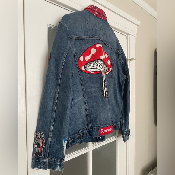 Custom patchwork Jacket sz L - Picture 9 of 10